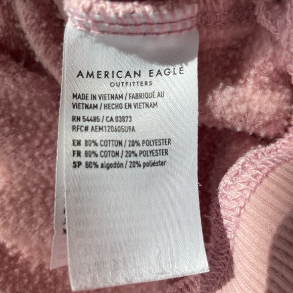 AEO Oversized Full Zip Hoodie Sweatshirt Blush Pink XS/Small - Picture 10 of 13